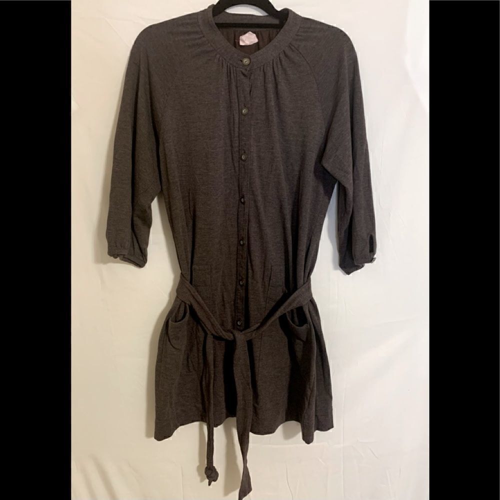Free People Brown Tunic Shirt dress size L‎